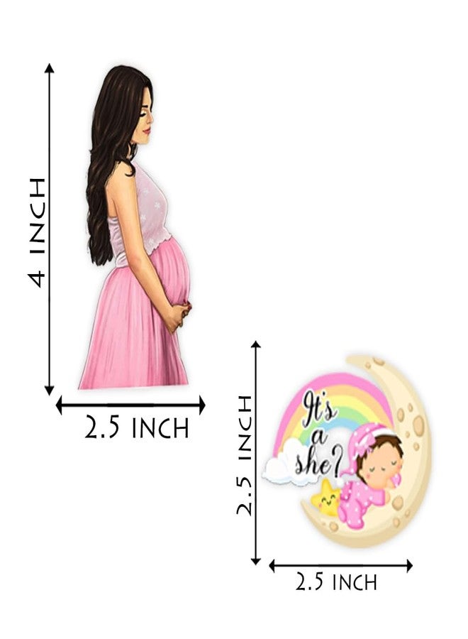 Suruchi Strokes Baby Shower Cake Topper | Cake Decoration Item For Mom To Be | Baby Shower Ceremony - Image 2