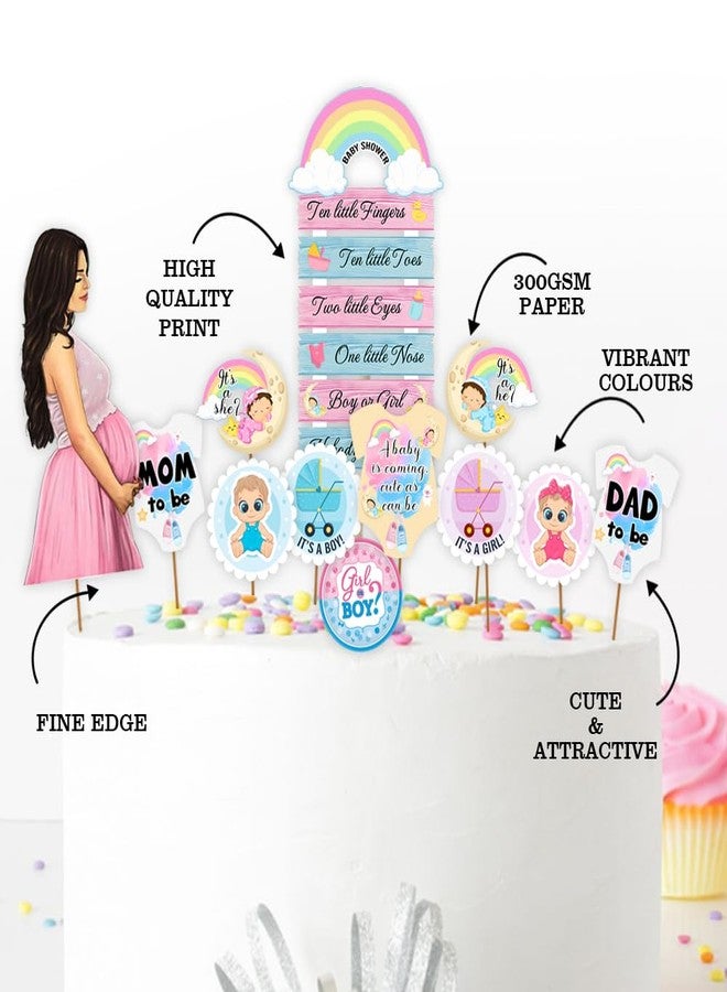 Suruchi Strokes Baby Shower Cake Topper | Cake Decoration Item For Mom To Be | Baby Shower Ceremony - Image 4