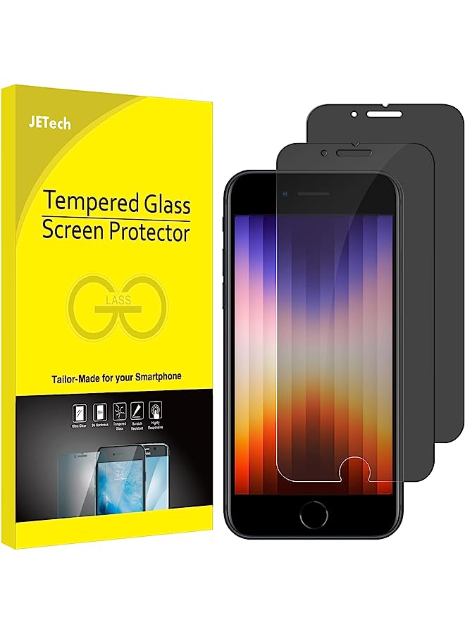 Jetech Privacy Screen Protector For Iphone Se 3 (2022 3Rd Edition) 4.7-Inch, Anti Spy Tempered Glass Film, Case Friendly, 2-Pack - Image 1