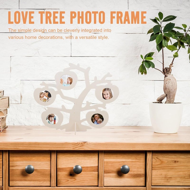 DIY Tree Photo Frame Set, 2 Sets Ultra-light Clay Decorative Picture Holders for Home Display, Handmade Artistic Photo Frame Adornments for Tabletop and Wall Use - Image 5