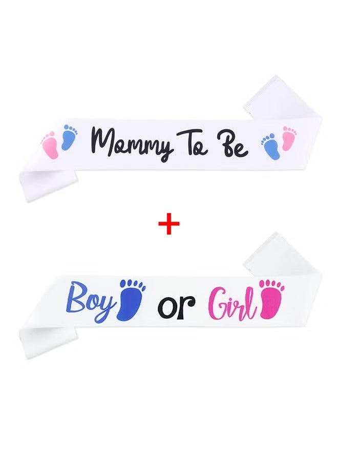VITION 2 Packs Boy or Girl and Mommy to Be Sash Baby Shower Decorations Gender Reveal Baby Gender Show Party Favors Pregnancy Announcement - Image 4