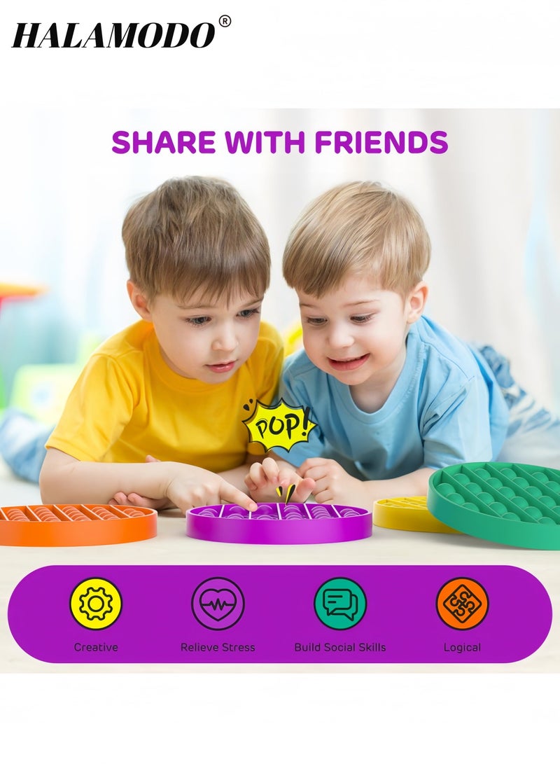 هالامودو لعبة فقاعة سيليكون قابلة للضغط لعبة حسية لتخفيف التوتر للأطفال والكبار لعبة تخفيف القلق لعبة حسية للأطفال ذوي التوحد - Image 3