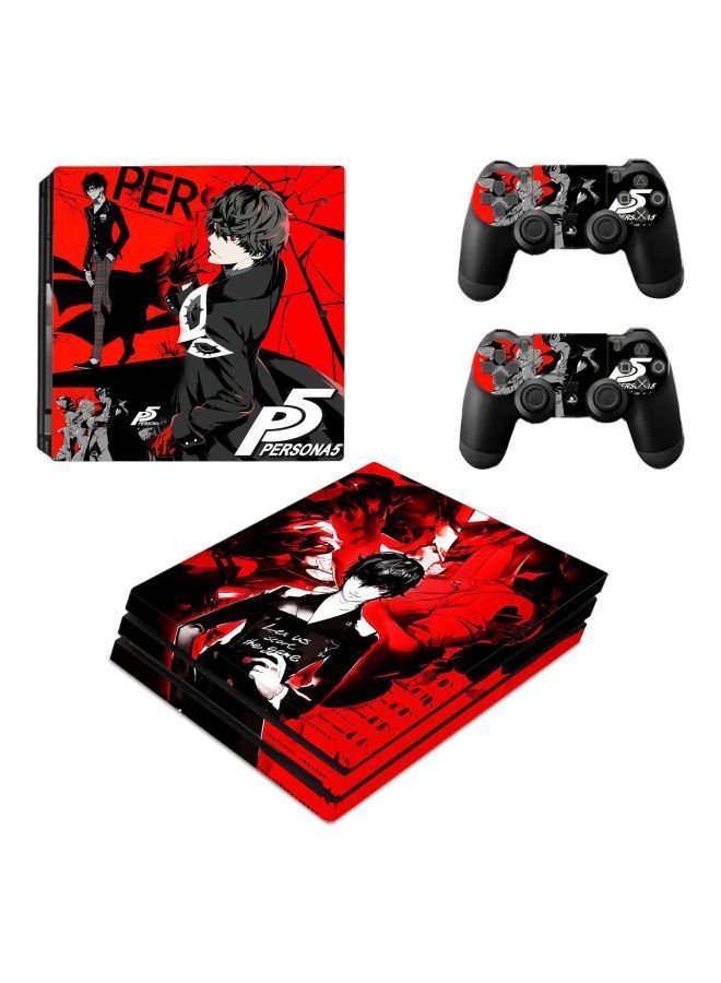 NIBEMINENT 3-Piece Anime Character Printed Console And Controller Sticker Set For PlayStation 4 Pro  - Image 1