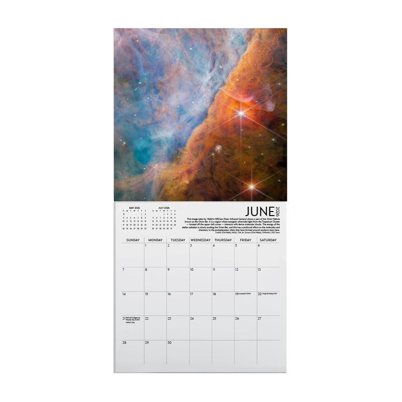 ARTICO 2026 James Webb Space Large Wall Calendar | Astronomy Wall Calendar | Star Calendar 2026 - Image 3