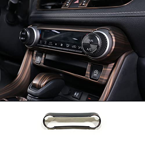 ERIDANUS Auto Accessories Fit for RAV4 2024 2023 2022 2021 2020 2019 Dashboard Ac Switch Panel Button Cover Frame Trim (Peach Wood Style) ABS 1 PC - Image 1