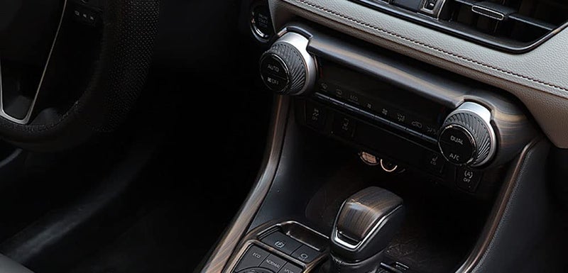 ERIDANUS Auto Accessories Fit for RAV4 2024 2023 2022 2021 2020 2019 Dashboard Ac Switch Panel Button Cover Frame Trim (Peach Wood Style) ABS 1 PC - Image 4