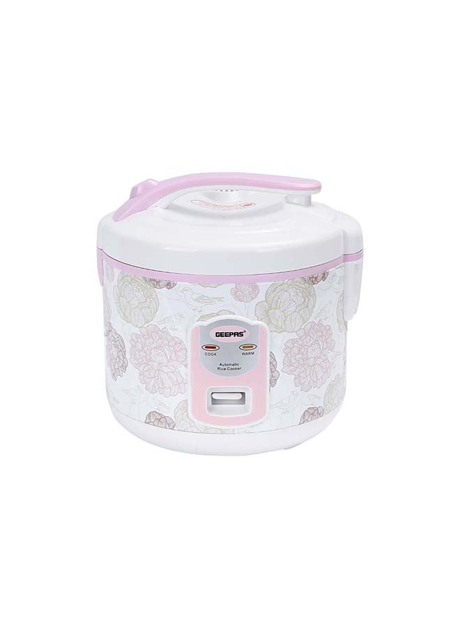 GEEPAS Electric Rice Cooker 500W - Non-Stick Inner Pot |Cook/Steam/Keep Warm | Make Rice & Steam Healthy Food & Vegetables 1.5 L 500 W GRC4334 / GRC4334N White/Pink/Yellow - Image 5