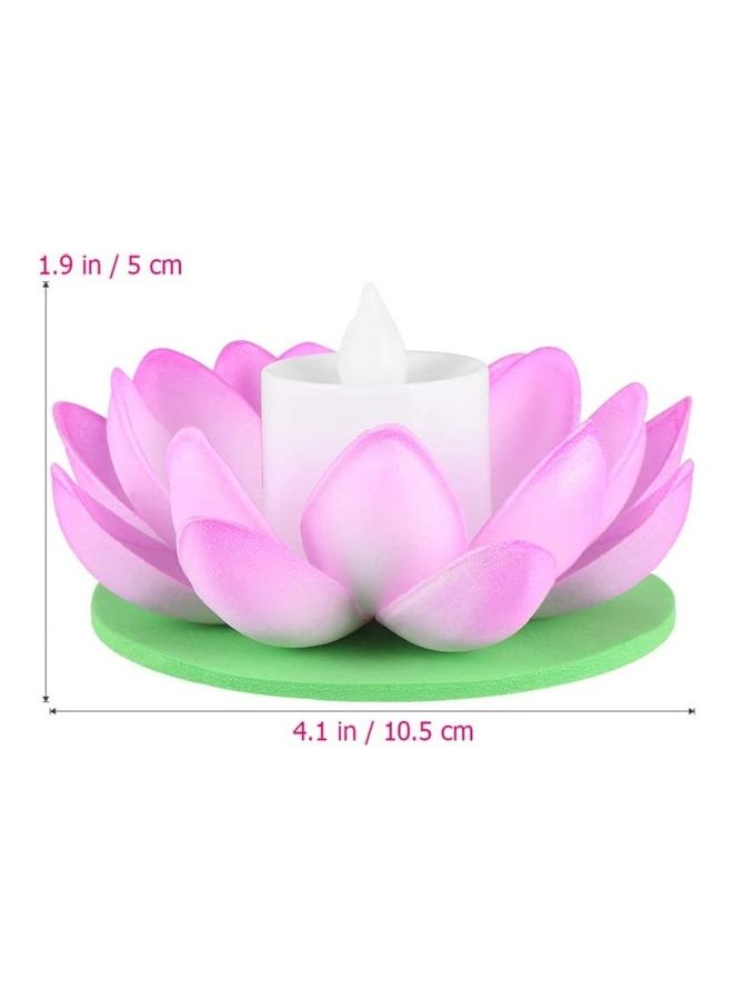 XiuWoo 7 Piece LED Floating Lotus Lantern Candle Lights Multicolour 5 x 10.5cm  - Image 2