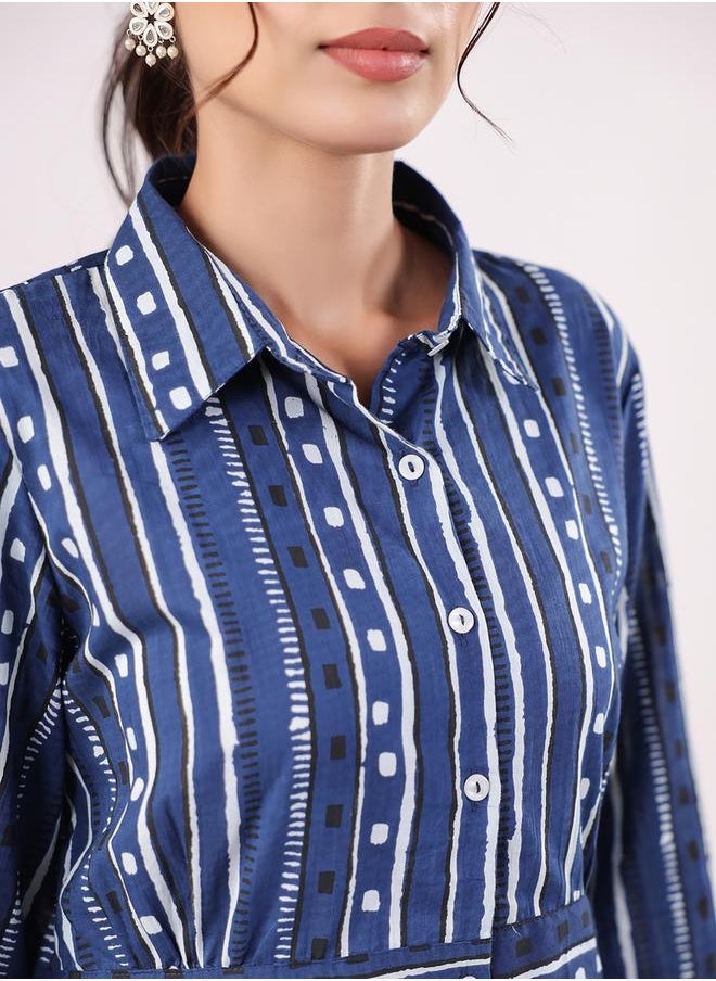 sanskrutihomes - Women Striped Printed Cotton Night suit by Styli - Image 1