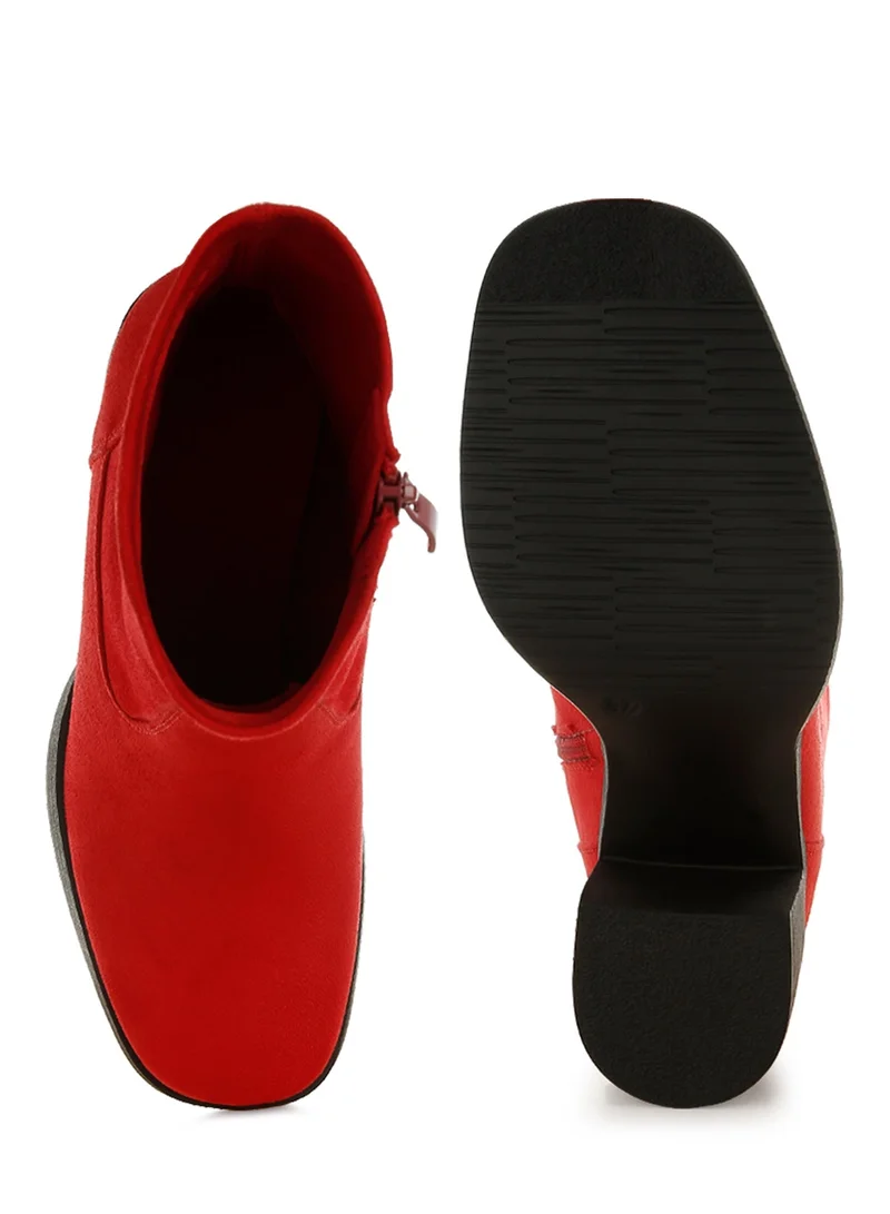 London Rag London Rag Women's Microfiber Sock Boots In Red