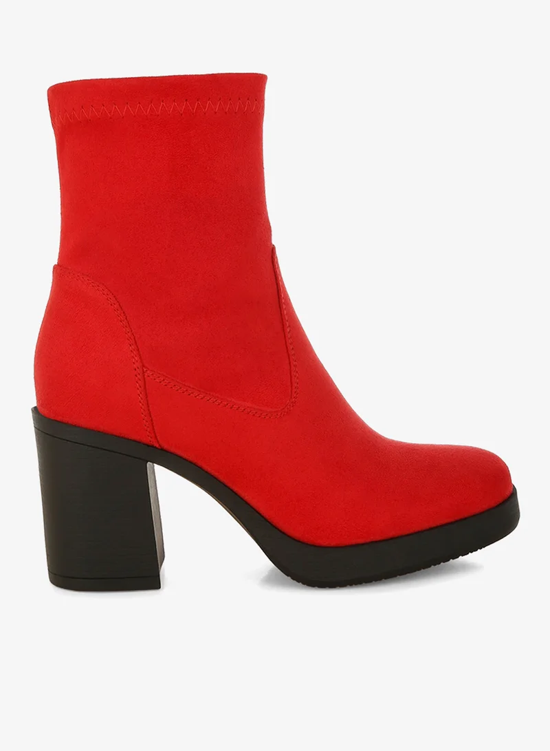 London Rag London Rag Women's Microfiber Sock Boots In Red