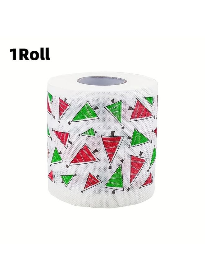ورق تواليت بعيد الميلاد مع سانتا كلوز وتصميم احتفالي لتزيين العطلات - Image 1