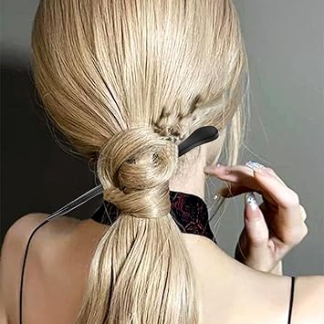 Hariendny 4 PCS Wooden Hair Sticks Pins Hair Clips Holder Bamboo Shape Elegant Women Daily Users Unisex 1 Count Pack of 4 4 Count Womens Hair Accessories - Image 4