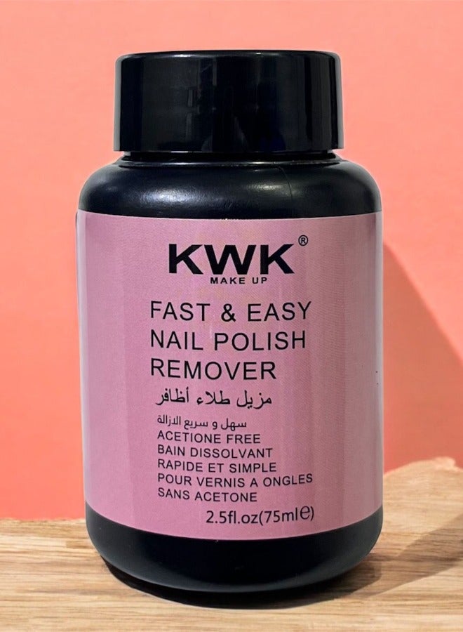 كيه دابليو كيه مزيل مناكير بإسفنجة من KWK | إزالة فورية بدون فوضى - Image 1