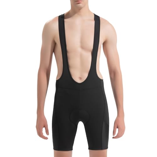 Santic شورتات دراجات سانيتيك للرجال مع حشوة 4D قابلة للتنفس للدراجات الهوائية باللون الأسود - Image 4