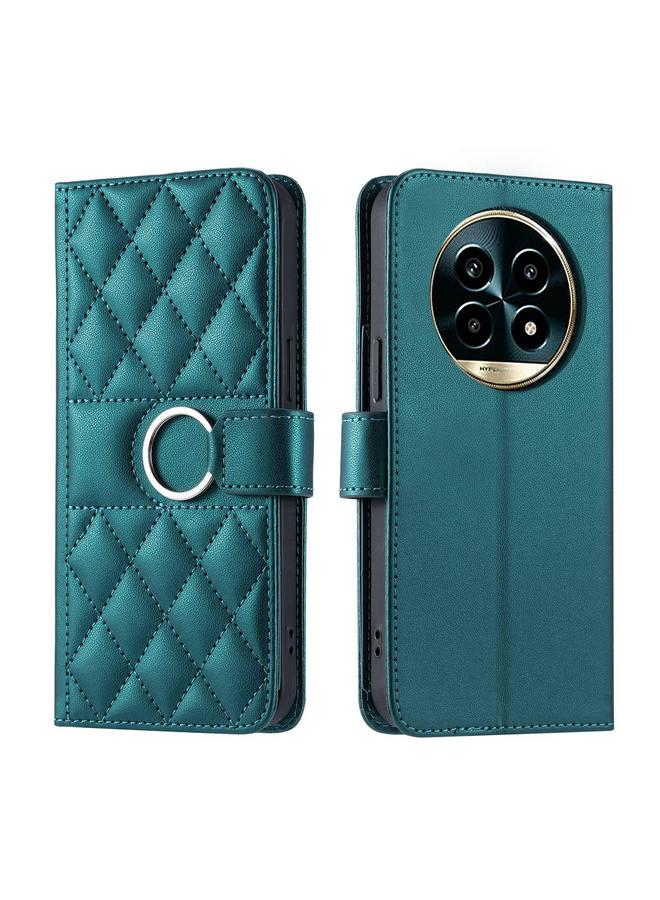 S-TOP Case For Realme 13+ 5G Global Ring Buckle Rhombic Leather Phone Case - Image 1