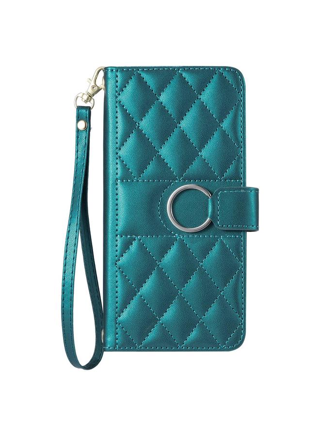 S-TOP Case For Realme 13+ 5G Global Ring Buckle Rhombic Leather Phone Case - Image 2