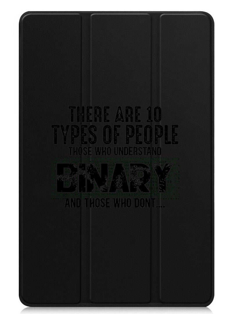 Theodor Protective Flip Case For OnePlus Pad 2 (2024) & OnePlus Pad Pro (2024) With Trifold Stand Auto Wake Sleep Shockproof Cover Binary Black - Image 1