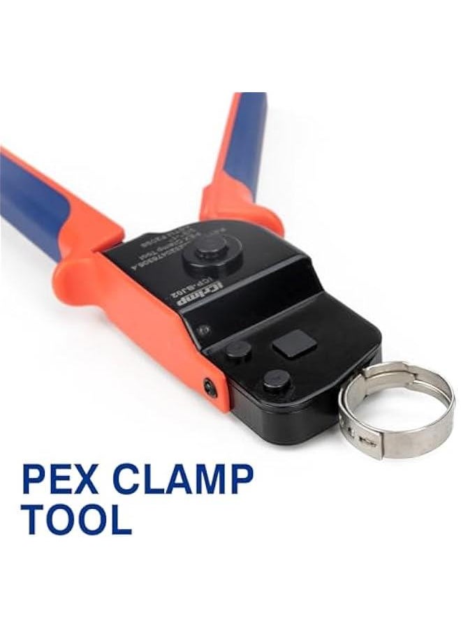 iCrimp ICP-BJ02 PEX Clamp Cinch Tool, One Handed Crimping Tool for Pinching 3/8-in, 1/2-in, 3/4-in, 1-in Rings, Patented