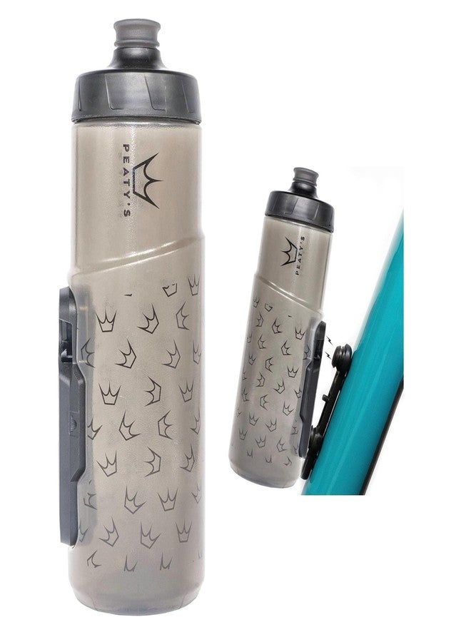 Peaty's Fidlock Lockin Magnetic Bike Water Bottle & Mount, Crown/Smoked, 600 ml/ 20 oz. - Image 1