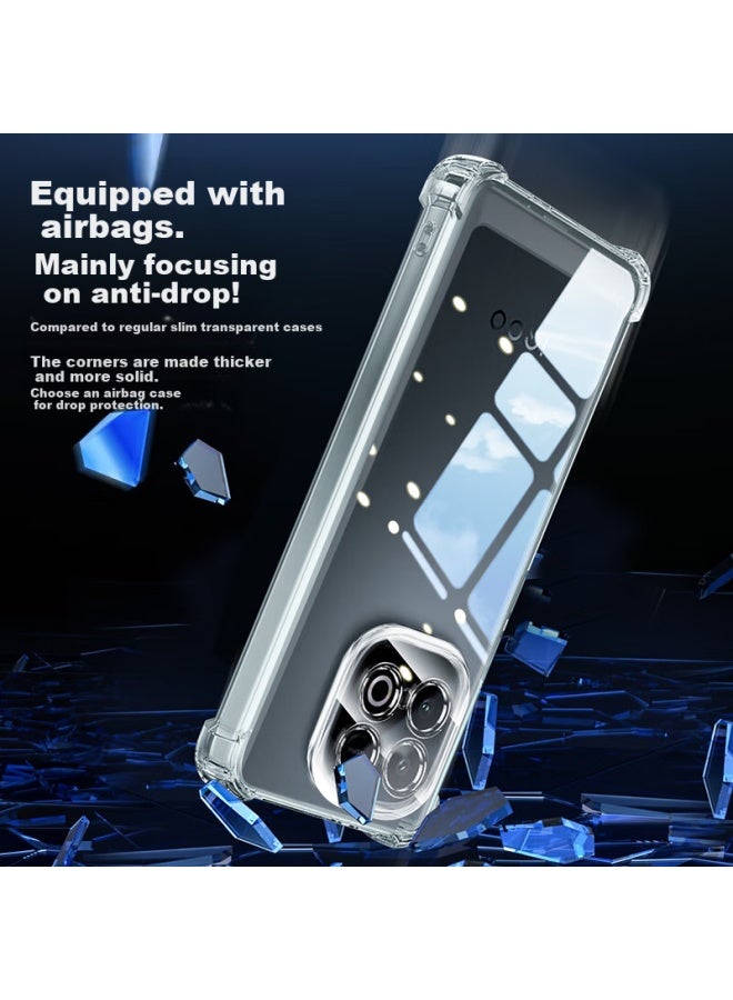 Freeson Transparent Phone Case With Full Protection For Vivo Iqoo Z10 Turbo, Anti-Drop, Clear Soft Cover With Lens Protection, Corner Airbag Anti-Collision Design And Finger Ring Stand - Image 2