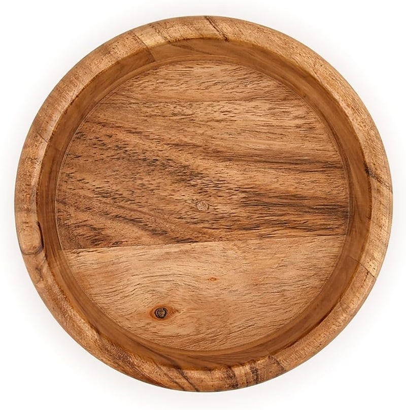 BHAVATU Salad Bowl Acacia Wood for Serving Fruit Bowls Handmade Durable and Stylish Natural and Perfect for Gifting 6 x 6 x 25 - Image 2
