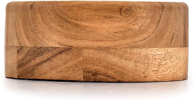 BHAVATU Salad Bowl Acacia Wood for Serving Fruit Bowls Handmade Durable and Stylish Natural and Perfect for Gifting 6 x 6 x 25 - Image 3