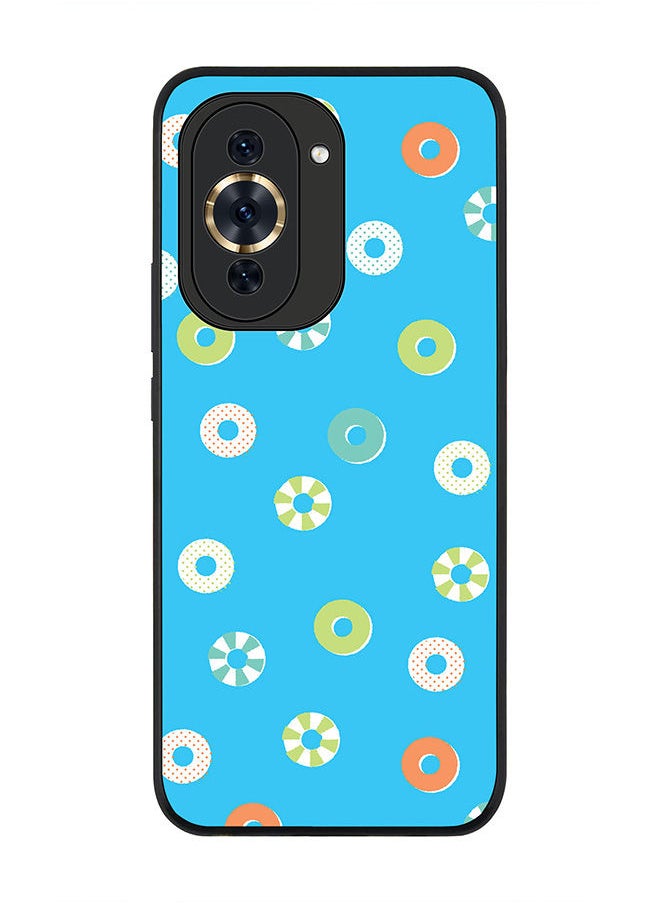 Stylizedd Rugged Black edge case for Huawei nova 10 4G Slim fit Soft Case Flexible Rubber Edges Anti Drop TPU Gel Thin Cover -  Loopy Hoops  - Image 1