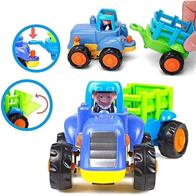 HAPPY ENGINEERING VEHICLES PUSH AND GO FRICTION POWERED CAR TOYS SET (PACK OF 4) - Image 5
