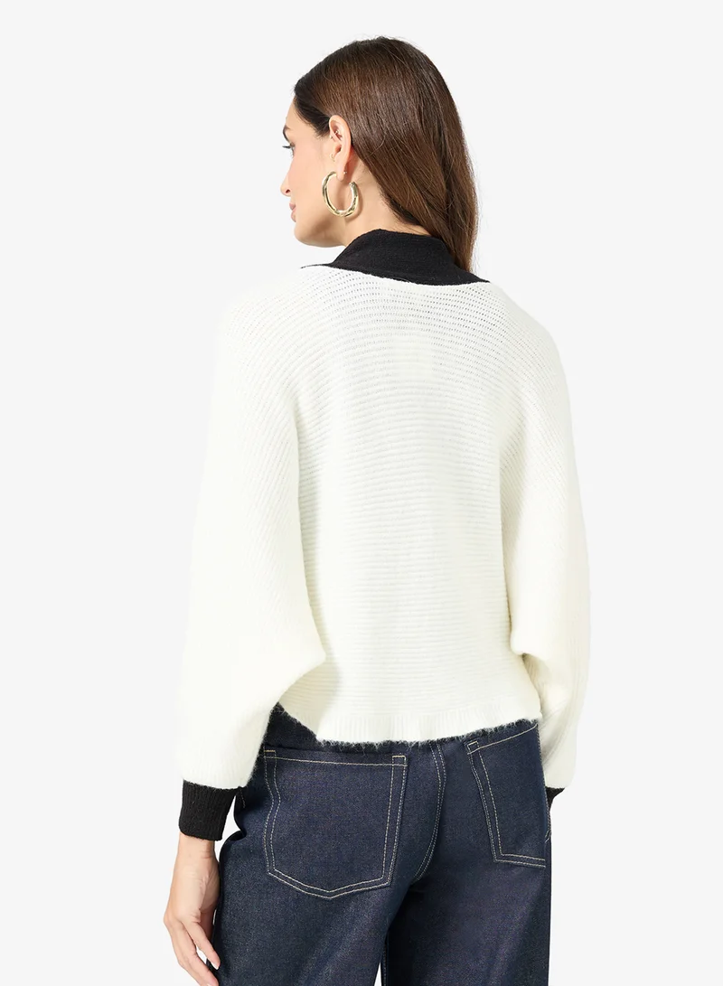ELLA Contrast Bordered Cardigan