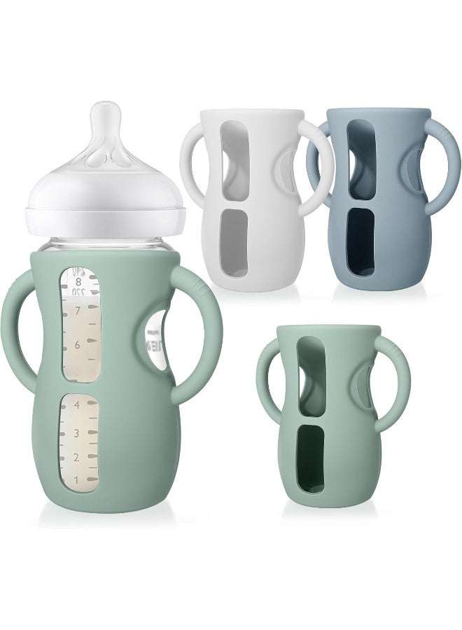 Juome Silicone Sleeves with Handles for Avent Natural Glass Baby Bottle - 3 Pack - Image 1