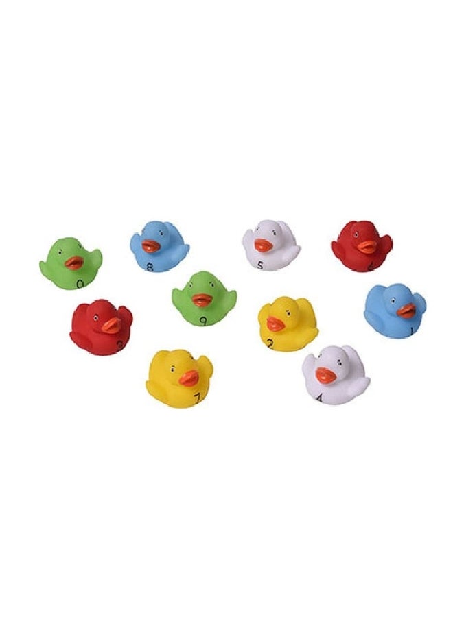 Tendance 10-Piece Childish Numbered Bath Duck Pool Toy Set Multicolor 1 x 1 x 1 cm 951925