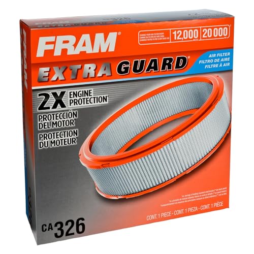 FRAM Extra Guard CA326 Replacement Engine Air Filter for Select Pontiac Oldsmobile, GMC, Chevrolet, Cadillac, Buick and Avanti Models, Provides Up to 12 Months or 12,000 Miles Filter Protection - Image 3