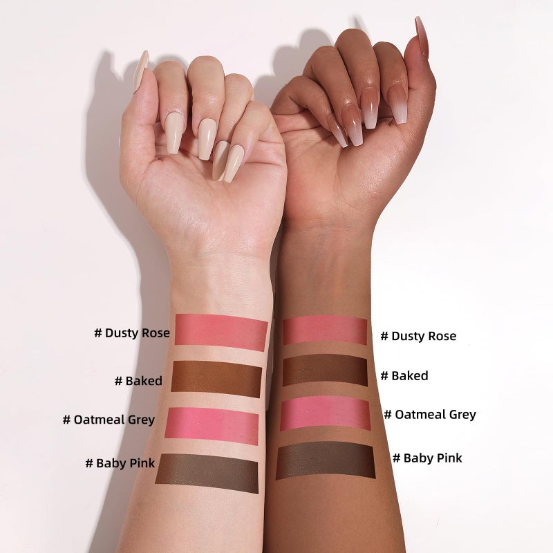 KIMUSE Cream Contour Stick Duo, Cream Blush Stick, Bronzer Shaping Stick, Creamy, Highly Pigmented, Long Lasting, Vegan Face Make Up Sticks - Image 4