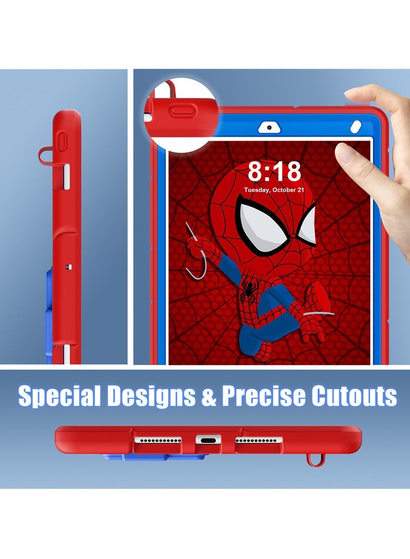 Ipad 9th/8th/7th Generation 10.2-Inch Case for Kids Shockproof Protective Cover with Pencil Holder Shoulder Strap Kickstand for Kids Children  - Image 4