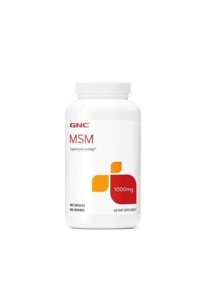 GNC MSM 1000mg Supplement, Supports Healthy Joint Cartilage, 180 Servings - Image 1