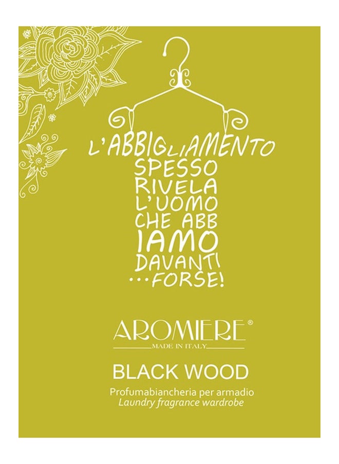 Aromiere Black Wood Laundry Fragrance Wardrobe Pouch 9 g Size Made in Italy  - Image 2