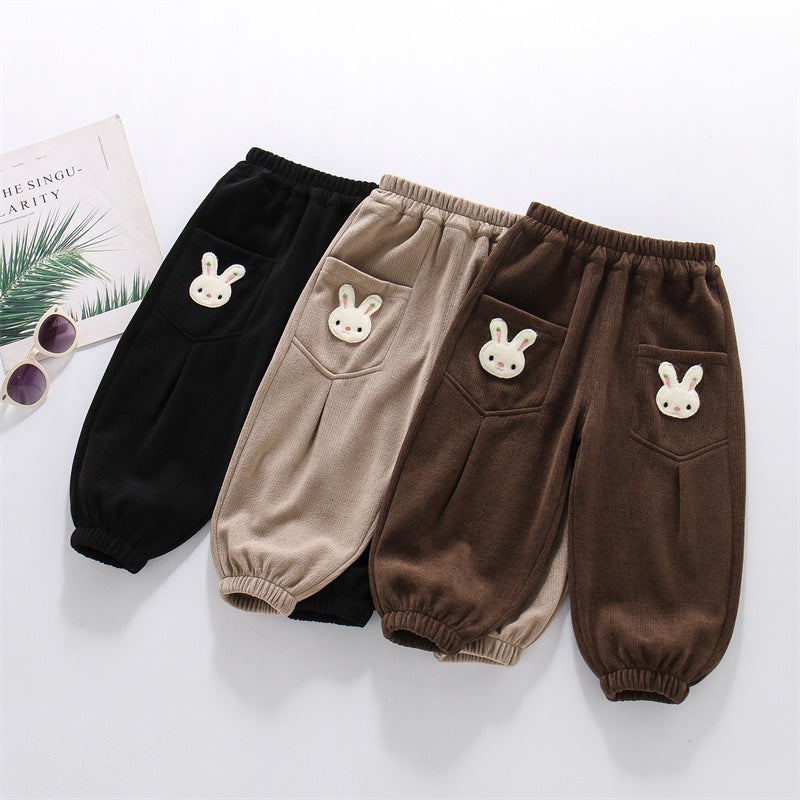 Children'S Girls' Long Pants New Baby Girl Casual Pants Cartoon Loose Pants Fashion - Image 2