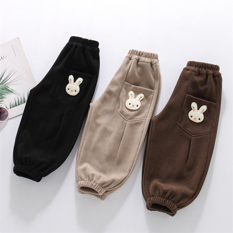 Children'S Girls' Long Pants New Baby Girl Casual Pants Cartoon Loose Pants Fashion - Image 3