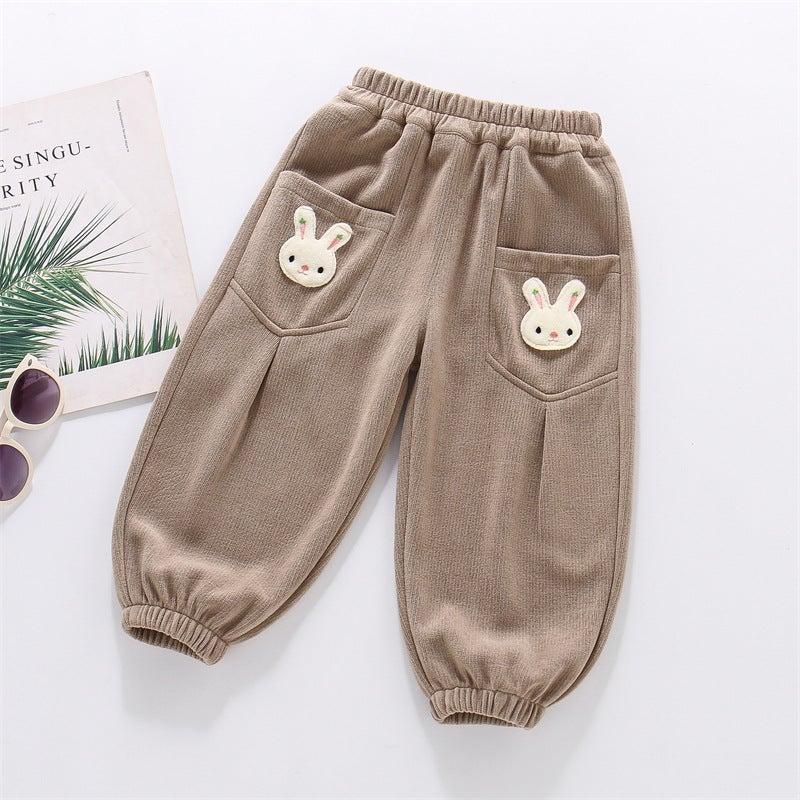 Children'S Girls' Long Pants New Baby Girl Casual Pants Cartoon Loose Pants Fashion - Image 1