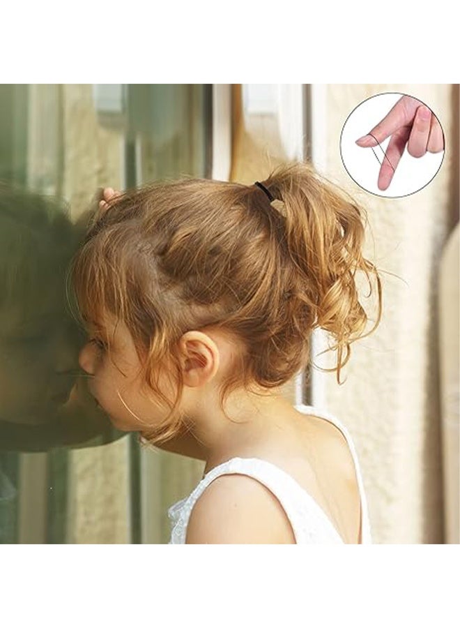 YJ 1000 Pcs Black Rubber Hair Bands for Girl Women Kids Baby, Soft Elastic Bands for Pets Braids Ponytail Wedding Hairstyle and More, with Bag - Image 5