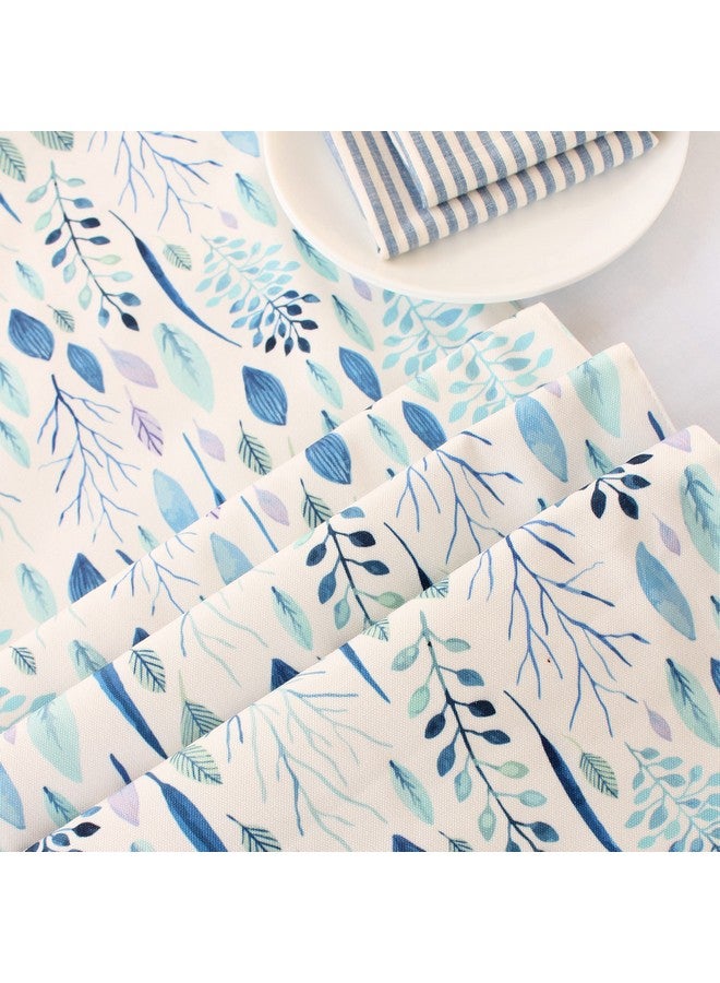 STITCHNEST Blu Spring Printed Poly Cotton Table Runner and Bed Runner (13 x 60 Inches with Tassel) - Image 5