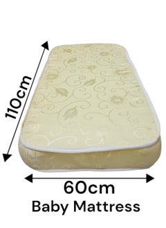 Alalamia Baby Cot Foam Mattress High Quality Floral Design 110x60x11cm For Kids  - Image 1