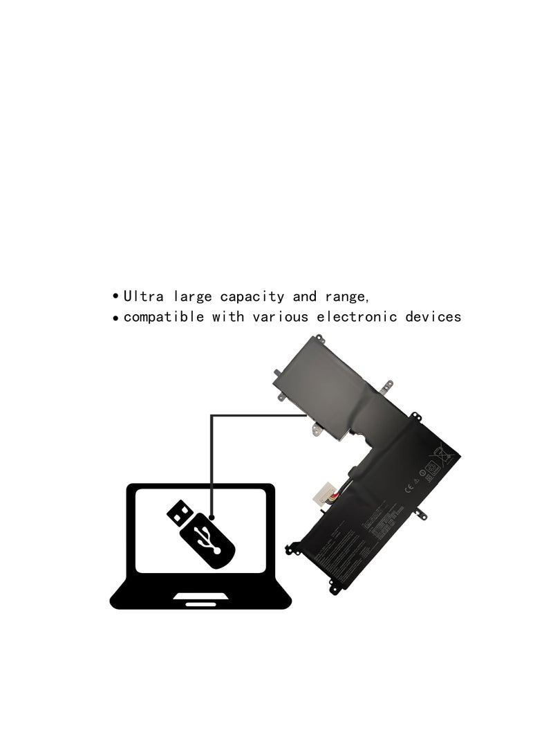 Terabyte B31N1705 3ICP5/57/80 Laptop Battery Replacement for Asus VivoBook Flip 14 TP410UA TP410UF TP410UR UX460UA Q405UA Series(11.52V 42Wh 3653mAh) - Image 3