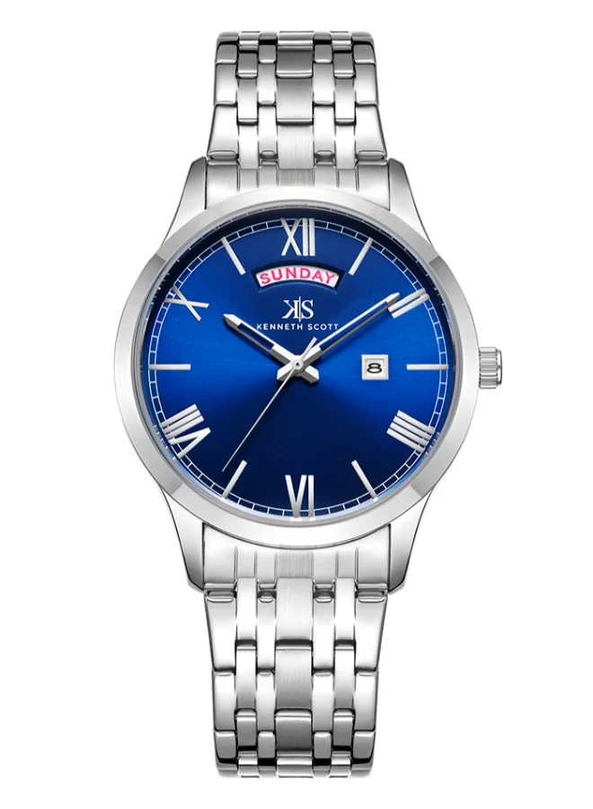 KENNETH SCOTT Stainless Steel Analog Watch K22014-SBSN - 41 mm