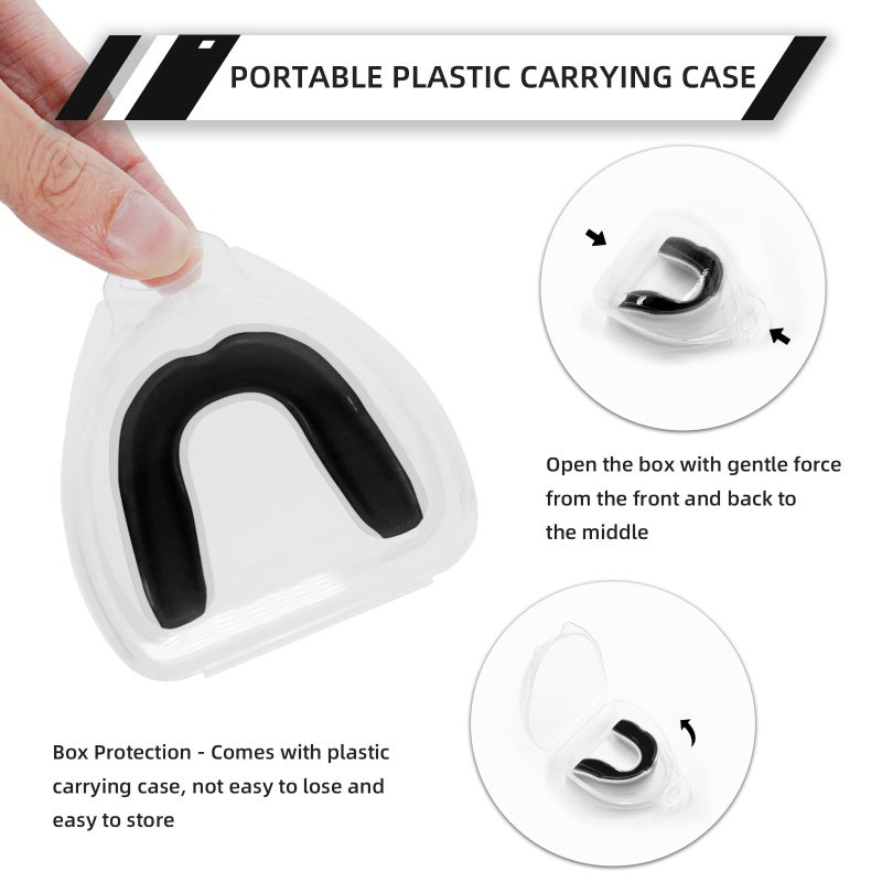 LPONJAR 5 Pack Kids Youth Mouth Guard for Sports, Boys Girls Mouth Guard with Case, Child Teen Sports Mouthguard for Football Lacrosse Basketball Boxing Soccer Taekwondo MMA Karate - Image 5