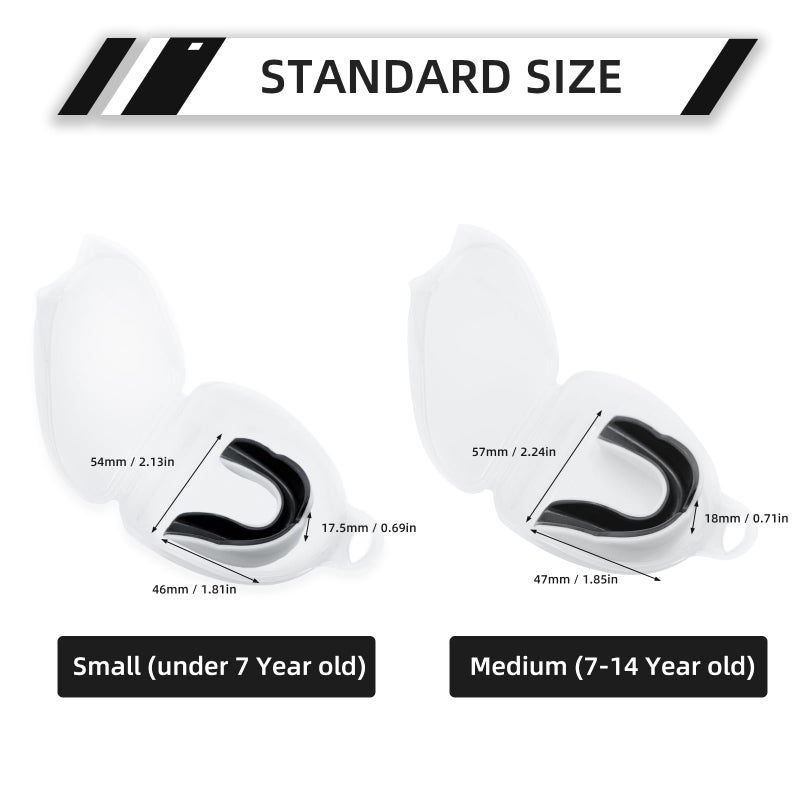 LPONJAR 5 Pack Kids Youth Mouth Guard for Sports, Boys Girls Mouth Guard with Case, Child Teen Sports Mouthguard for Football Lacrosse Basketball Boxing Soccer Taekwondo MMA Karate - Image 3