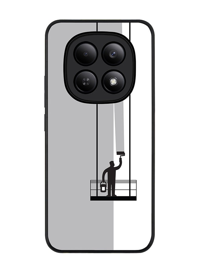 For Xiaomi Redmi Note 15 4G Case,Slim fit Camera Protection, Shockproof Thin Phone cover  - Paint Hanger (Grey)