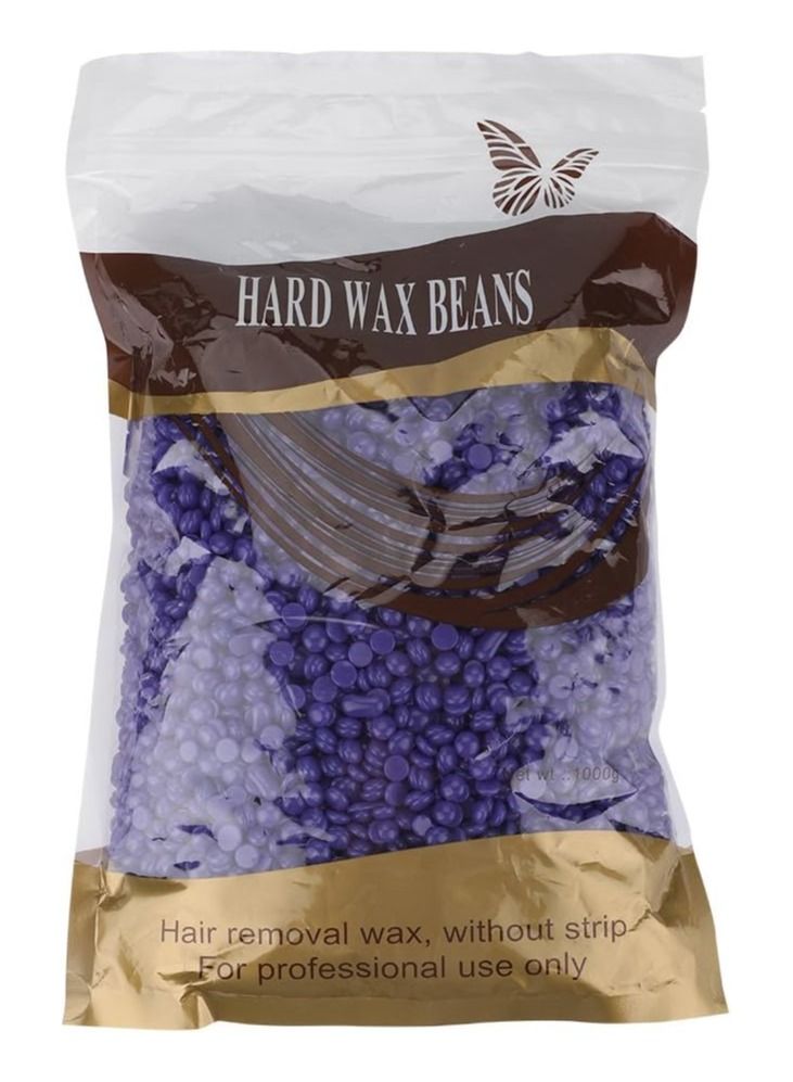 بلومنغ تايم كيس 500 جرام من حبوب شمع لإزالة الشعر بدون شريط سهلة إزالة الشعر للذراعين والساقين والعناية بالجمال حبوب الشمع الأرجواني - Image 1
