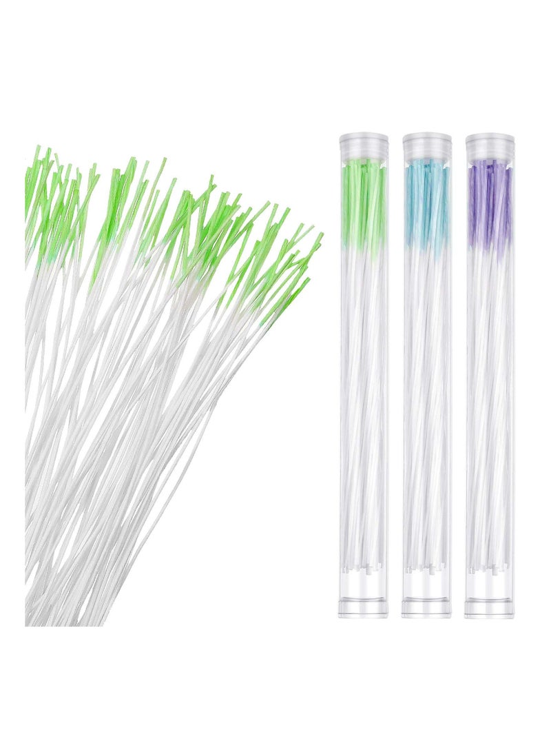 Y&D 180 Pieces Earrings Hole Cleaner, Rose Fragrance Odor Removal Ear Care Kit, Piercing Floss Disposable Aftercare Cleaning Line, Tool (Purple, Green, Blue) - Image 2